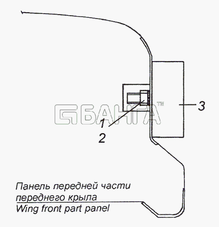 КамАЗ КамАЗ-4308 (2008) Схема 54115-3731001 Установка боковых